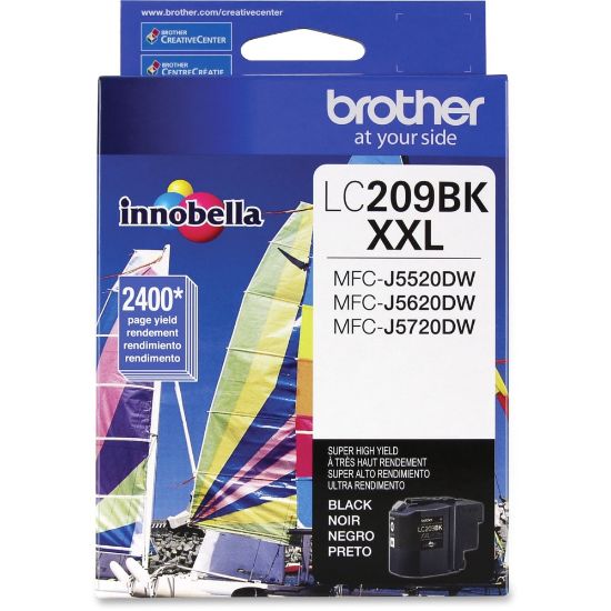 Picture of Brother Genuine LC209BK Super High Yield Black Ink Cartridge - Inkjet - Super High Yield - 2400 Pages - Black - 1 Each