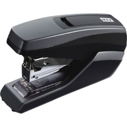 Picture of MAX HD-55FL Half-strip Stapler - 35 of 80g/m2 Paper Sheets Capacity - 100 Staple Capacity - Half Strip - 24/6mm, 26/6mm Staple Size - 1.34in Throat Depth - 1 Each - Gray, Black