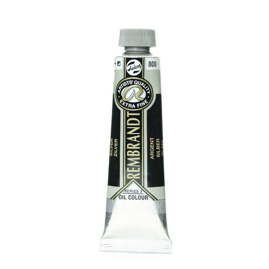 Picture of Rembrandt Artists Oil Colors, 40 mL, Silver, 800