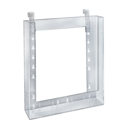 Picture of Azar Displays Styrene Letter-Size Brochure Holders, Hanging, 11 1/4inH x 9 1/8inW x 1 1/4inD, Clear, Pack Of 10