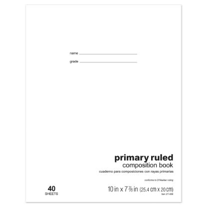 Picture of Office Depot Brand Schoolmate Composition Book, 7-7/8in x 10in, Primary Ruled, 40 Sheets