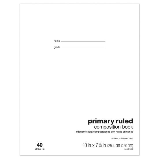 Picture of Office Depot Brand Schoolmate Composition Book, 7-7/8in x 10in, Primary Ruled, 40 Sheets