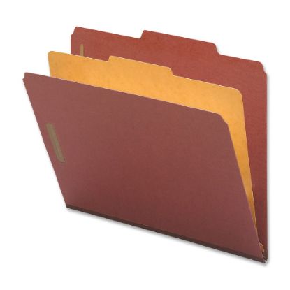 Picture of Nature Saver Classification Folders, Letter Size, 1 Partition, 100% Recycled, Redrope, Box Of 10