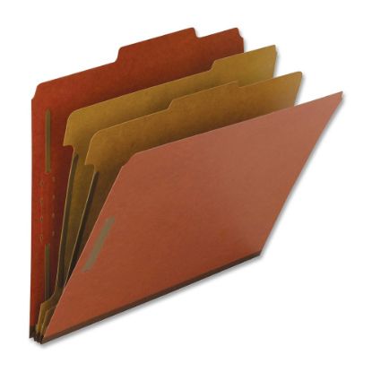 Picture of Nature Saver Classification Folders, Letter Size, 2 Partitions, 100% Recycled, Redrope, Box Of 10