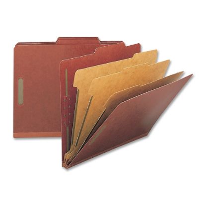 Picture of Nature Saver Classification Folders, Letter Size, 3 Partitions, 100% Recycled, Redrope, Box Of 10