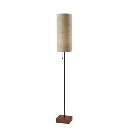 Picture of Adesso Trudy Floor Lamp, 62inH, Beige Fabric Shade/Walnut Base