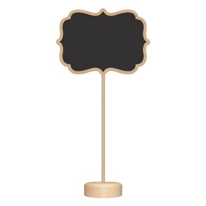 Picture of Amscan Standing Chalkboard Signs, 6-1/2in x 3-1/2in, Gold, Pack Of 8 Signs