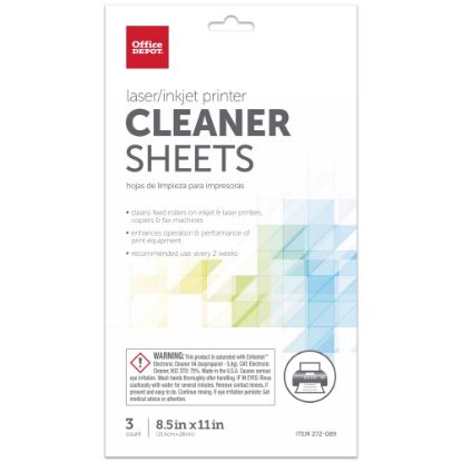 Picture of Office Depot Brand Brand Laser/Inkjet Printer Cleaner Sheets