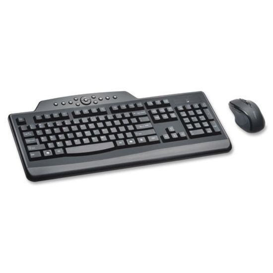 Picture of Kensington Wireless Keyboard & Mouse, Adjustable Full Size Keyboard, Black, Right-Handed Optical Mouse, KMW72408