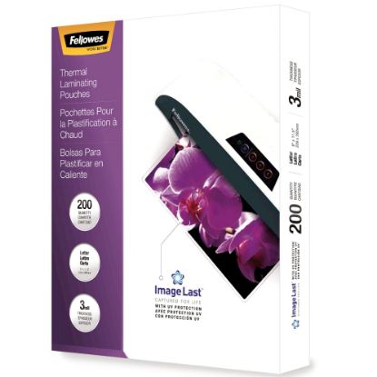 Picture of Fellowes ImageLast  Thermal Laminating Pouches, Letter, 9 1/2in x 11in, 3 mil, Clear, Pack Of 200