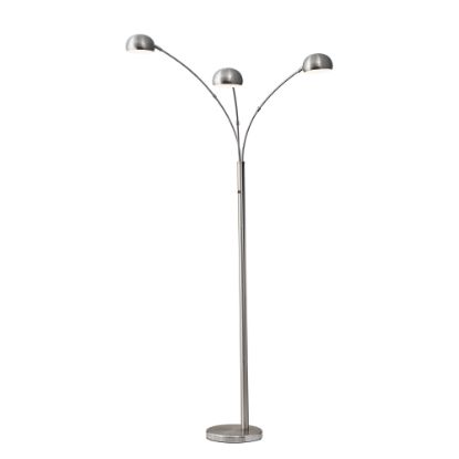 Picture of Adesso Domino Arc Floor Lamp, 84inH, Brushed Steel