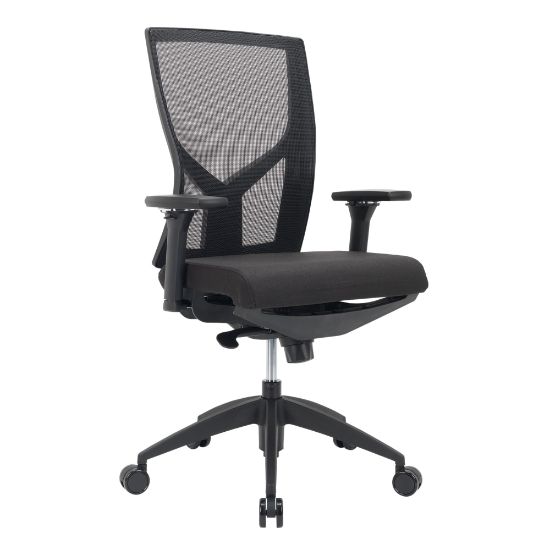 Picture of WorkPro Oceanic Mesh/Fabric Ergonomic High-Back Executive Office Chair, Black, BIFMA Compliant