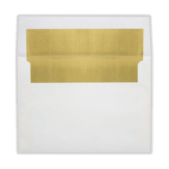 Picture of LUX Invitation Envelopes, A8, Peel & Press Closure, Gold/White, Pack Of 250