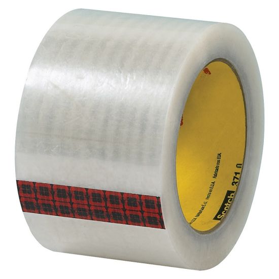 Picture of 3M 371 Carton Sealing Tape, 3in x 110 Yd., Clear, Case Of 24