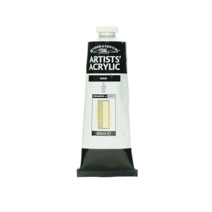 Picture of Winsor & Newton Professional Acrylic Colors, 60 mL, Gold, 283, Pack Of 2