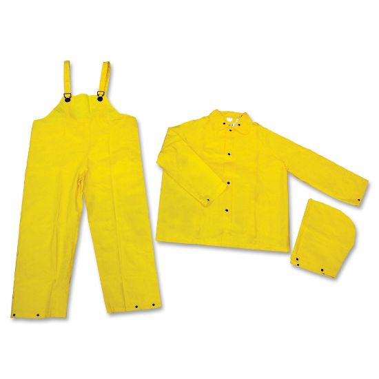 Picture of MCR Safety 3-Piece Rainsuit, Medium, Yellow