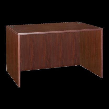 Picture of Lorell Essentials 48inW Rectangular Shell Computer Desk, Mahogany