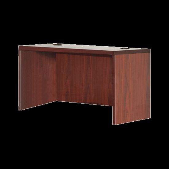 Picture of Lorell Essentials 48inW Rectangular Computer Desk Shell, Mahogany