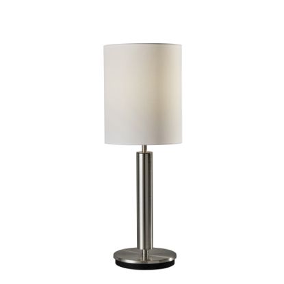 Picture of Adesso Hollywood Table Lamp, 27inH, Ivory Shade/Brushed Steel Base