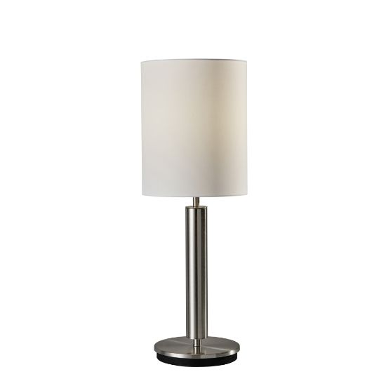 Picture of Adesso Hollywood Table Lamp, 27inH, Ivory Shade/Brushed Steel Base