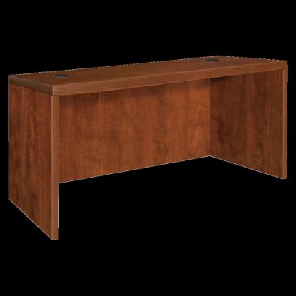 Picture of Lorell Essentials 48inW x 30inD Rectangular Shell Computer Desk, Cherry