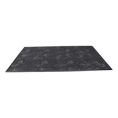 Picture of Waterhog Plus Swirl Floor Mat, 48in x 96in, Gray Ash