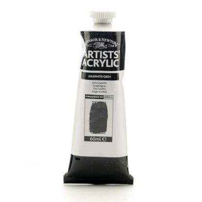 Picture of Winsor & Newton Professional Acrylic Colors, 60 mL, Graphite Gray, 292, Pack Of 2