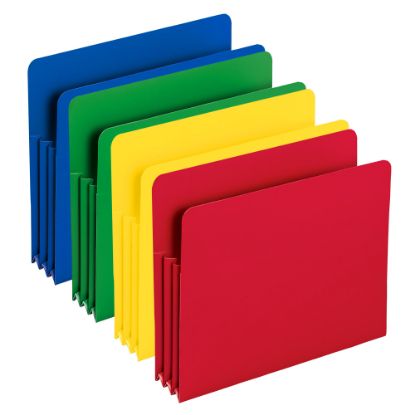 Picture of Smead Poly Expanding File Pockets, 3 1/2in Expansion, Assorted Colors (No Color Choice), Pack Of 4