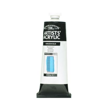 Picture of Winsor & Newton Professional Acrylic Colors, 60 mL, Cerulean Blue, 137