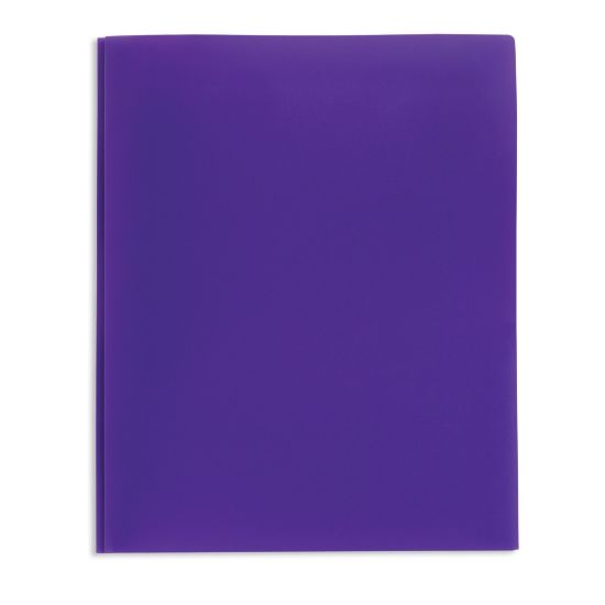 Picture of Office Depot Brand 2-Pocket School-Grade Poly Folder with Prongs, Letter Size, Purple