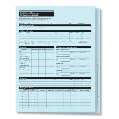 Picture of ComplyRight Confidential Employee Medical Records Folders, 9-3/8in x 11-3/4in x 1/4in, Pack Of 25