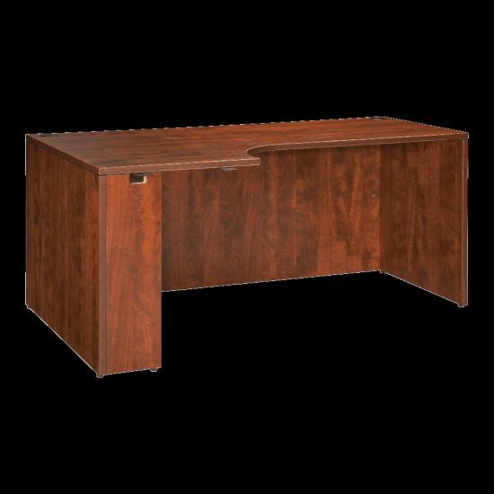 Picture of Lorell Essentials 72inW Corner Computer Desk Credenza, Left, Cherry