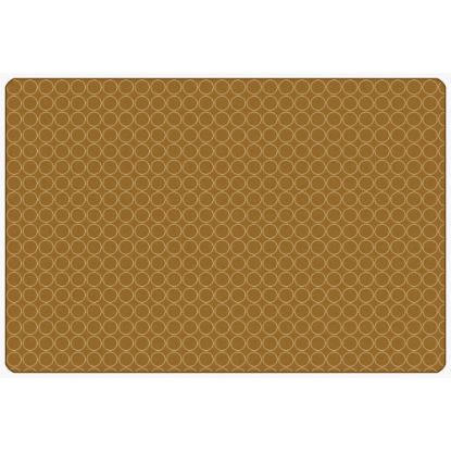 Picture of Carpets for Kids KIDSoft Comforting Circles Solid Tonal Rug, 6ftx9ft, Brown/Tan