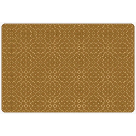 Picture of Carpets for Kids KIDSoft Comforting Circles Solid Tonal Rug, 6ftx9ft, Brown/Tan