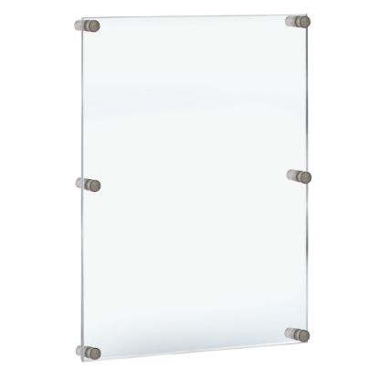 Picture of Azar Displays Graphic-Size Acrylic Vertical/Horizontal Standoff Sign Holder, 24in x 36in, Clear