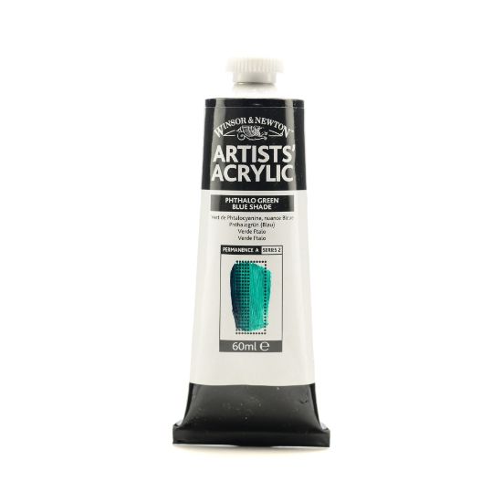 Picture of Winsor & Newton Professional Acrylic Colors, 60 mL, Phthalo Green Blue Shade, 522, Pack Of 2