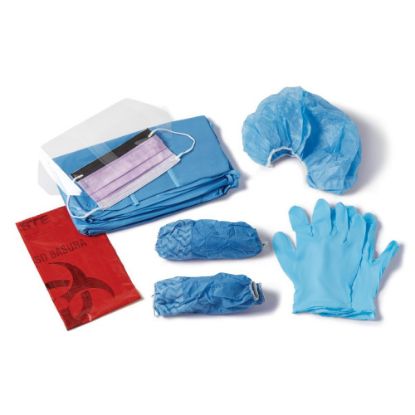 Picture of Medline Employee Protection Kits With Eye Shields, Blue, Pack Of 25 Kits