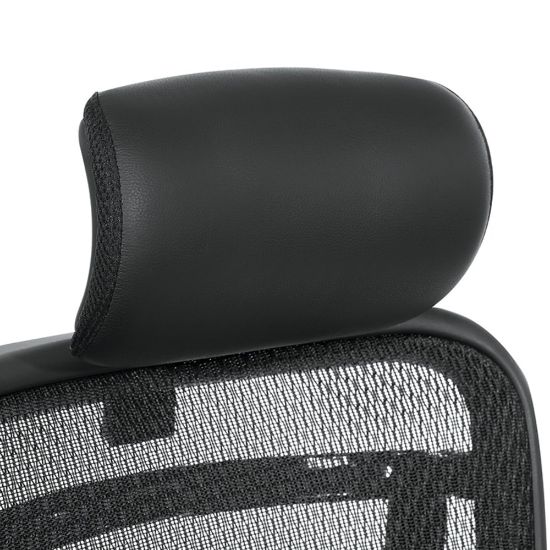 Picture of Office Star Space Seating 818 Series Optional Leather Headrest, 12-1/4inH x 12-1/2inW x 6-1/2inD, Black