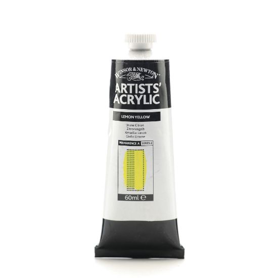 Picture of Winsor & Newton Professional Acrylic Colors, 60 mL, Lemon Yellow, 346, Pack Of 2