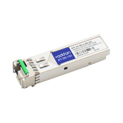 Picture of AddOn MSA Compliant 1000Base-BX SFP Transceiver - SFP (mini-GBIC) transceiver module - GigE - 1000Base-BX - LC single-mode - up to 49.7 miles - 1490 (TX) / 1550 (RX) nm