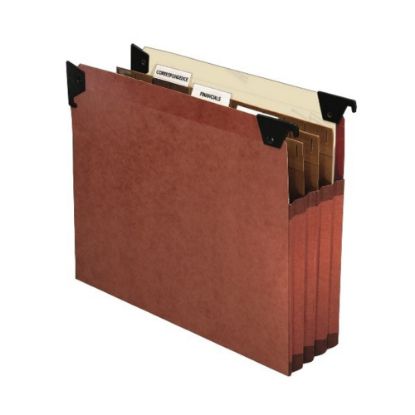 Picture of Pendaflex Premium Expanding Files With Swing Hooks, 9 1/2in x 11 3/4in, Dark Brown, Pack Of 5