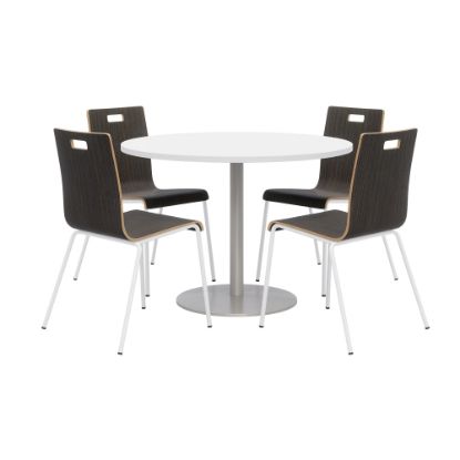 Picture of KFI Studios Proof Dining Table Set With Jive Dining Chairs, Espresso/White