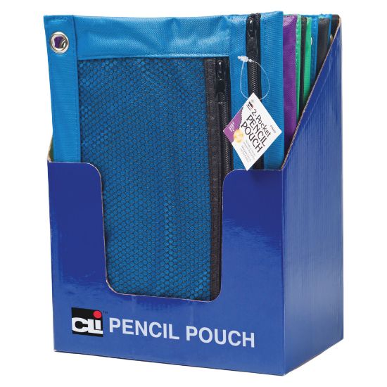 Picture of CLI Carrying Case (Pouch) Pencil, Ring Binder - Assorted - 7.6in Height x 10in Width x 0.1in Depth - 24 / Display Box