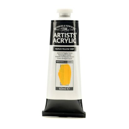 Picture of Winsor & Newton Professional Acrylic Colors, 60 mL, Naples Yellow Deep, 425, Pack Of 2