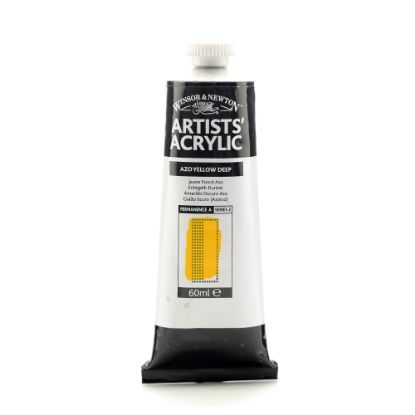 Picture of Winsor & Newton Professional Acrylic Colors, 60 mL, Azo Deep Yellow, 39, Pack of 2