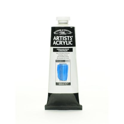 Picture of Winsor & Newton Professional Acrylic Colors, 60 mL, Cerulean Blue Chromium, 130