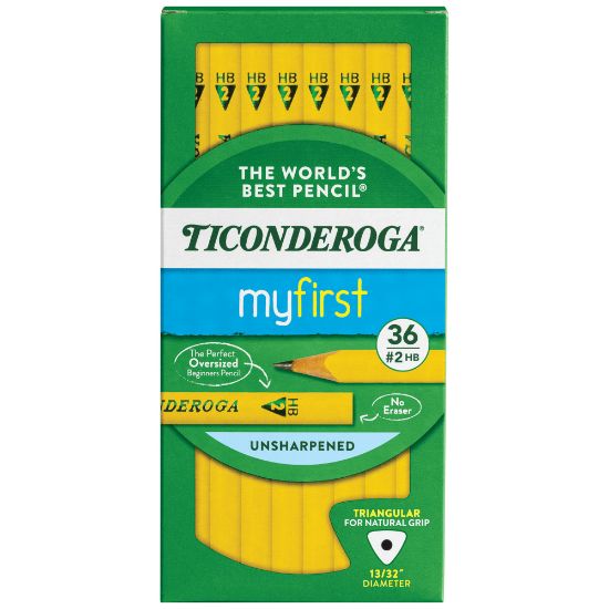 Picture of Ticonderoga Tri-Write Beginners Pencils, #2 Lead, Soft, Pack of 36