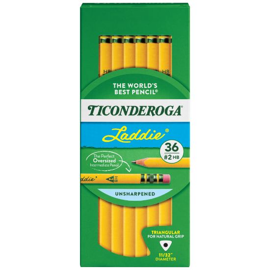 Picture of Ticonderoga Laddie Tri-Write Triangular No. 2 Pencils, #2 Lead, Soft, Pack of 36