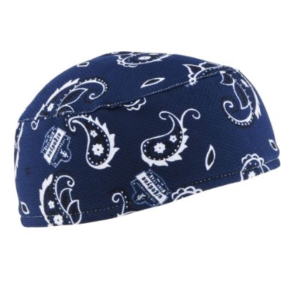 Picture of Ergodyne Chill-Its 6630 Terry Cloth Skull Caps, Navy Western, Pack Of 6 Caps