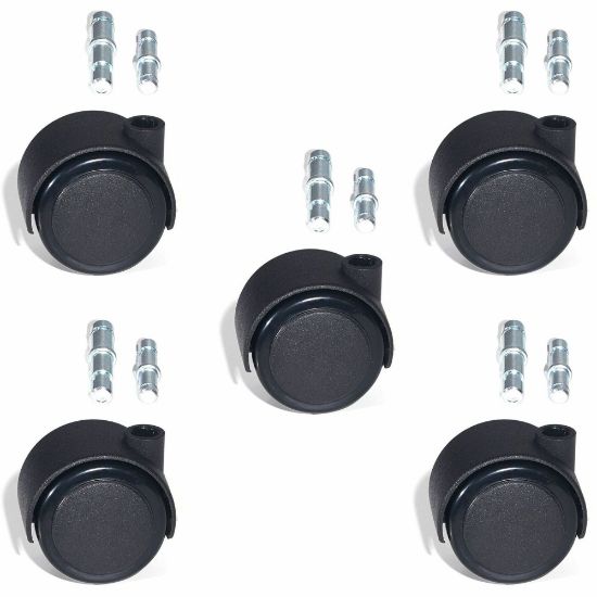 Picture of Lorell Premium Dual Soft Wheel Casters Set, Black, Set Of 5